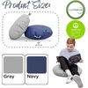 image:imageChildrens Factory Mini Round Poufs Flexible Classroom Seating Durable Floor Cushions with Handles Blue and Green Set of 2Gray and Navy