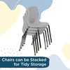 image:imageChildrens Factory MyPosture 10 H Chair 4 Pack Gray with Chrome Legs AB8010GYC4 Kids Preschool Daycare or Classroom Flexible Seating Toddler Desk Chair