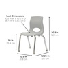 image:imageChildrens Factory MyPosture 10 H Chair 4 Pack Gray with Chrome Legs AB8010GYC4 Kids Preschool Daycare or Classroom Flexible Seating Toddler Desk Chair