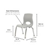 image:imageChildrens Factory MyPosture 8 H Chair 4 Pack Gray with Chrome Legs AB8008GYC4 Kids Preschool Daycare or Classroom Flexible Seating Toddler Desk Chair