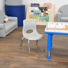 image:imageChildrens Factory MyPosture 8 H Chair 4 Pack Gray with Chrome Legs AB8008GYC4 Kids Preschool Daycare or Classroom Flexible Seating Toddler Desk Chair
