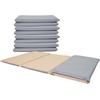 image:imageChildrens Factory Nap Mats 1 inch Thick Toddler Sleeping Mats for Preschools and Daycares Comfortable and Soft 4 Section Folding Nap PadFog Blue and Sand