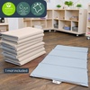 image:imageChildrens Factory Nap Mats 1 inch Thick Toddler Sleeping Mats for Preschools and Daycares Comfortable and Soft 4 Section Folding Nap PadFog Blue and Sand