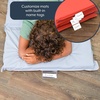 image:imageChildrens Factory Nap Mats 1 inch Thick Toddler Sleeping Mats for Preschools and Daycares Comfortable and Soft 4 Section Folding Nap PadFog Blue and Sand