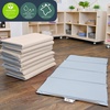 image:imageChildrens Factory Nap Mats 1 inch Thick Toddler Sleeping Mats for Preschools and Daycares Comfortable and Soft 4 Section Folding Nap PadFog Blue and Sand