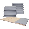 image:imageChildrens Factory Nap Mats 1 inch Thick Toddler Sleeping Mats for Preschools and Daycares Comfortable and Soft 4 Section Folding Nap PadFog Blue and Sand