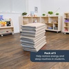 image:imageChildrens Factory Nap Mats 1 inch Thick Toddler Sleeping Mats for Preschools and Daycares Comfortable and Soft 4 Section Folding Nap PadFog Blue and Sand