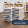 image:imageChildrens Factory Nap Mats 1 inch Thick Toddler Sleeping Mats for Preschools and Daycares Comfortable and Soft 4 Section Folding Nap PadFog Blue and Sand