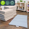image:imageChildrens Factory Nap Mats 1 inch Thick Toddler Sleeping Mats for Preschools and Daycares Comfortable and Soft 4 Section Folding Nap PadFog Blue and Sand