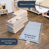 image:imageChildrens Factory Nap Mats 1 inch Thick Toddler Sleeping Mats for Preschools and Daycares Comfortable and Soft 4 Section Folding Nap PadFog Blue and Sand