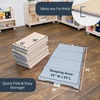 image:imageChildrens Factory Nap Mats 1 inch Thick Toddler Sleeping Mats for Preschools and Daycares Comfortable and Soft 4 Section Folding Nap PadFog Blue and Sand
