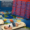 image:imageChildrens Factory Nap Mats 1 inch Thick Toddler Sleeping Mats for Preschools and Daycares Comfortable and Soft 4 Section Folding Nap PadRed and Blue