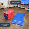 image:imageChildrens Factory Nap Mats 1 inch Thick Toddler Sleeping Mats for Preschools and Daycares Comfortable and Soft 4 Section Folding Nap PadRed and Blue