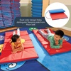image:imageChildrens Factory Nap Mats 1 inch Thick Toddler Sleeping Mats for Preschools and Daycares Comfortable and Soft 4 Section Folding Nap PadRed and Blue