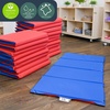 image:imageChildrens Factory Nap Mats 1 inch Thick Toddler Sleeping Mats for Preschools and Daycares Comfortable and Soft 4 Section Folding Nap PadRed and Blue