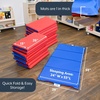 image:imageChildrens Factory Nap Mats 1 inch Thick Toddler Sleeping Mats for Preschools and Daycares Comfortable and Soft 4 Section Folding Nap PadRed and Blue