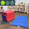 image:imageChildrens Factory Nap Mats 1 inch Thick Toddler Sleeping Mats for Preschools and Daycares Comfortable and Soft 4 Section Folding Nap PadRed and Blue