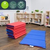 image:imageChildrens Factory Nap Mats 1 inch Thick Toddler Sleeping Mats for Preschools and Daycares Comfortable and Soft 4 Section Folding Nap PadRed and Blue
