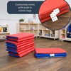 image:imageChildrens Factory Nap Mats 1 inch Thick Toddler Sleeping Mats for Preschools and Daycares Comfortable and Soft 4 Section Folding Nap PadRed and Blue