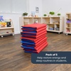 image:imageChildrens Factory Nap Mats 1 inch Thick Toddler Sleeping Mats for Preschools and Daycares Comfortable and Soft 4 Section Folding Nap PadRed and Blue