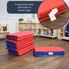 image:imageChildrens Factory Nap Mats 1 inch Thick Toddler Sleeping Mats for Preschools and Daycares Comfortable and Soft 4 Section Folding Nap PadRed and Blue