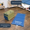 image:imageChildrens Factory Nap Mats 1 inch Thick Toddler Sleeping Mats for Preschools and Daycares Comfortable and Soft 4 Section Folding Nap PadSage and Deep Water