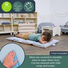 image:imageChildrens Factory Nap Mats 2 inch Thick Toddler Sleeping Mats for Preschools and Daycares Comfortable and Soft 4 Section Folding Nap PadFog Blue and Sand