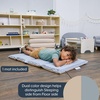 image:imageChildrens Factory Nap Mats 2 inch Thick Toddler Sleeping Mats for Preschools and Daycares Comfortable and Soft 4 Section Folding Nap PadFog Blue and Sand