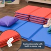 image:imageChildrens Factory Nap Mats 2 inch Thick Toddler Sleeping Mats for Preschools and Daycares Comfortable and Soft 4 Section Folding Nap PadRed and Blue