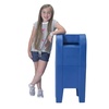 image:imageChildrens Factory Post Mailbox for Outside Kids Playhouse Accessories Classroom Daycare Playground Pretend Play Blue  Durable Weatherproof Polyurethane Unit Ideal for Dramatic Play Use in Daycares or Preschools