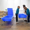 image:imageChildrens Factory Sensory Sand and Water Activity Table and Lid Set for Preschool Daycare Classroom Outdoor Play 18 Blue  Sandbox with Locking Casters for Indoor or Outdoor Use RustResistant Sensory Bin for Classrooms Preschools and Daycares18