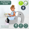 image:imageChildrens Factory Spike the Dino Aqua Foam Kids Stool Toddler Soft Seating Chair for Daycare Preschool and Home Lightweight and Easy to Clean Little Explorers CollectionGrey