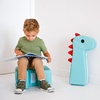image:imageChildrens Factory Spike the Dino Aqua Foam Kids Stool Toddler Soft Seating Chair for Daycare Preschool and Home Lightweight and Easy to Clean Little Explorers CollectionAqua