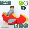 image:imageChildrens Factory Spike the Dino Aqua Foam Kids Stool Toddler Soft Seating Chair for Daycare Preschool and Home Lightweight and Easy to Clean Little Explorers CollectionRed and Yellow