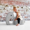 image:imageChildrens Factory Spike the Dino Aqua Foam Kids Stool Toddler Soft Seating Chair for Daycare Preschool and Home Lightweight and Easy to Clean Little Explorers CollectionGrey