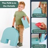 image:imageChildrens Factory Spike the Dino Aqua Foam Kids Stool Toddler Soft Seating Chair for Daycare Preschool and Home Lightweight and Easy to Clean Little Explorers CollectionAqua