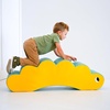 image:imageChildrens Factory Spike the Dino Aqua Foam Kids Stool Toddler Soft Seating Chair for Daycare Preschool and Home Lightweight and Easy to Clean Little Explorers CollectionYellow and Aqua