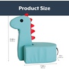 image:imageChildrens Factory Spike the Dino Aqua Foam Kids Stool Toddler Soft Seating Chair for Daycare Preschool and Home Lightweight and Easy to Clean Little Explorers CollectionAqua