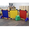 image:imageChildrens Factory Square PlayPanel  Set of 3 Kids Room Divider Classroom Privacy Screen Cantilever Feet Included Rainbow