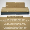 image:imageChildrens Factory The Whatsit Kids Couch or 2 Chairs Gray amp Gold CF349069 Toddler to Teen Bedroom Furniture Girls and Boys Playroom Sofa