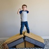 image:imageChildrens Factory The Whatsit Kids Couch or 2 Chairs Gray amp Gold CF349069 Toddler to Teen Bedroom Furniture Girls and Boys Playroom Sofa