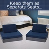 image:imageChildrens Factory The Whatsit Kids Couch or 2 Chairs Gray amp Navy CF349068 Toddler to Teen Bedroom Furniture Girls and Boys Playroom Sofa