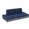 image:imageChildrens Factory The Whatsit Kids Couch or 2 Chairs Gray amp Navy CF349068 Toddler to Teen Bedroom Furniture Girls and Boys Playroom Sofa