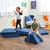 image:imageChildrens Factory The Whatsit Kids Couch or 2 Chairs Navy CF349070 Toddler to Teen Bedroom Furniture Girls and Boys Playroom Sofa and Play Set