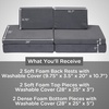 image:imageChildrens Factory The Whatsit Modular Kids Couch Toddler Sofa Bed Modular Play Couch Gray