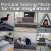image:imageChildrens Factory The Whatsit Modular Kids Couch Toddler Sofa Bed Modular Play Couch Gray