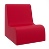 image:imageChildrens Factory Toddler Chair for Classroom Size Medium Navy  Toddler Chairs Comfy Easy to Clean WaterResistant PU Leather Surface High Density Foam Flexible Seating ClassroomRed