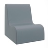 image:imageChildrens Factory Toddler Chair for Classroom Size Medium Navy  Toddler Chairs Comfy Easy to Clean WaterResistant PU Leather Surface High Density Foam Flexible Seating ClassroomFog Blue