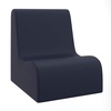image:imageChildrens Factory Toddler Chair for Classroom Size Medium Navy  Toddler Chairs Comfy Easy to Clean WaterResistant PU Leather Surface High Density Foam Flexible Seating ClassroomNavy