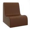 image:imageChildrens Factory Toddler Chair for Classroom Size Medium Navy  Toddler Chairs Comfy Easy to Clean WaterResistant PU Leather Surface High Density Foam Flexible Seating ClassroomWalnut